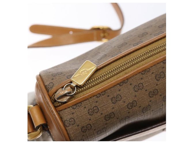 Gucci Borsa a Spalla Micro GG Supreme PVC Beige Oro 001 14 0412 Auth 135185 - vista 10