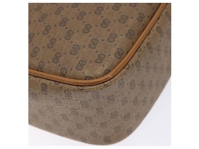 Gucci Borsa a Spalla Micro GG Supreme PVC Beige Oro 001 14 0412 Auth 135185 - vista 17