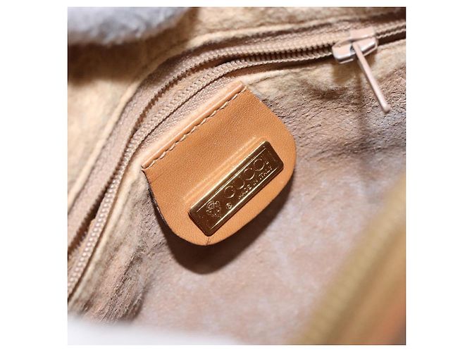 Gucci Borsa a Spalla Micro GG Supreme PVC Beige Oro 001 14 0412 Auth 135185 - vista 18