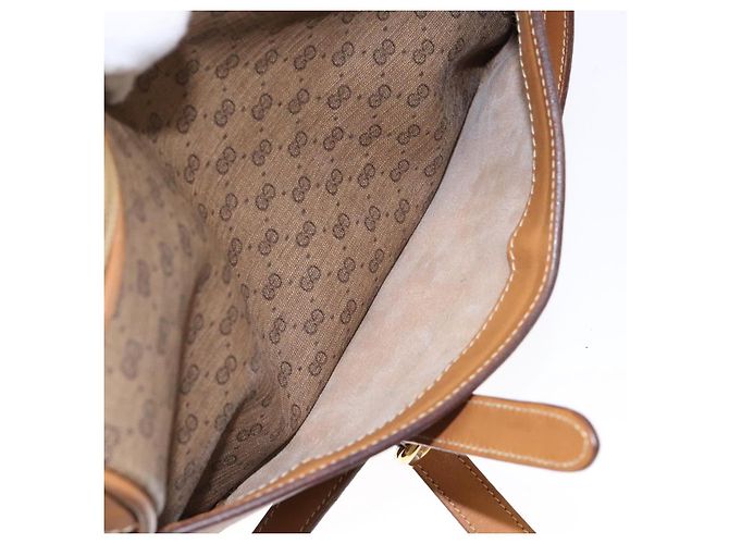 Gucci Borsa a Spalla Micro GG Supreme PVC Beige Oro 001 14 0412 Auth 135185 - vista 22