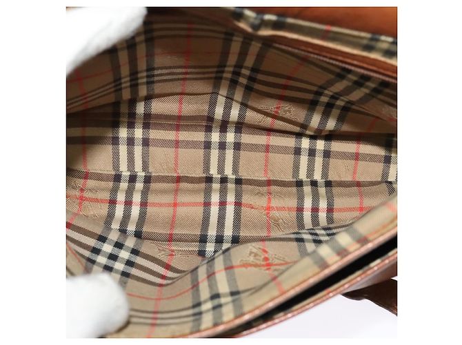 Autre Marque Borsa a Spalla Burberrys in Pelle Marrone Oro Auth ep10453 D'oro - vista 11