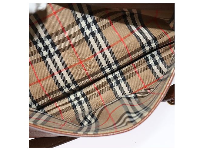 Autre Marque Borsa a Spalla Burberrys in Pelle Marrone Oro Auth ep10453 D'oro - vista 20