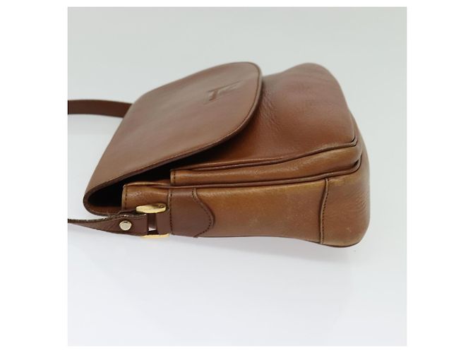 Autre Marque Borsa a Spalla Burberrys in Pelle Marrone Oro Auth ep10453 D'oro - vista 3