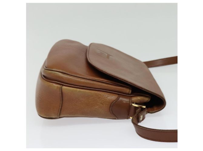Autre Marque Borsa a Spalla Burberrys in Pelle Marrone Oro Auth ep10453 D'oro - vista 4