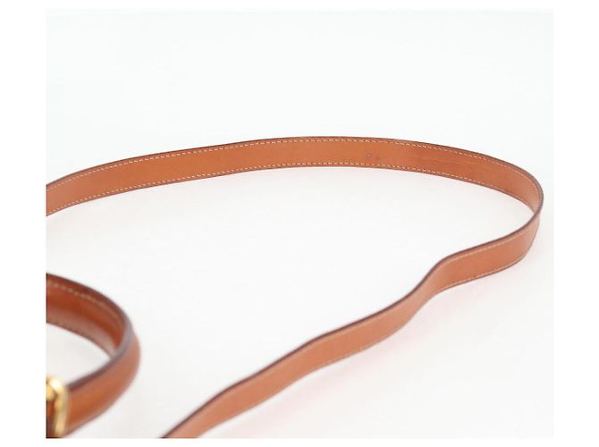 Céline CELINE Macadam Canvas Hand Bag PVC Leather 2way Brown Gold Auth ki5899 Golden - view 16