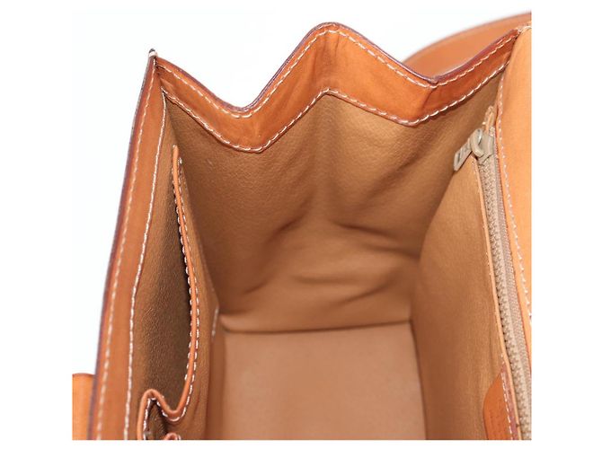 Céline CELINE Macadam Canvas Hand Bag PVC Leather 2way Brown Gold Auth ki5899 Golden - view 25