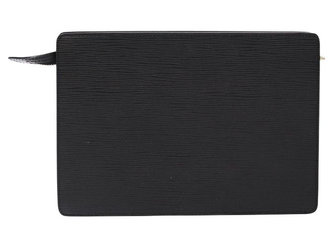 LOUIS VUITTON Epi Pochette Uomo Borsa Clutch Nera M52522 LV Auth fm4856 Nero - vista 2