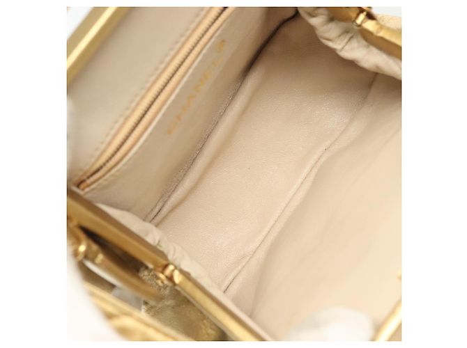 Borsa a Spalla CHANEL in Pelle di Agnello Oro CC Auth 140900 D'oro - vista 10