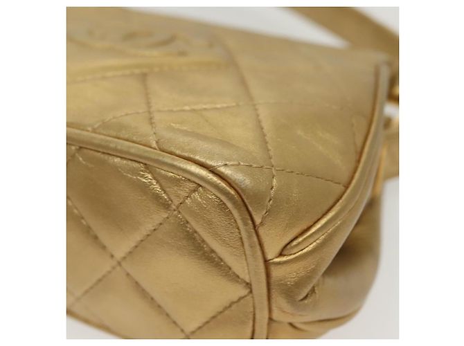 Borsa a Spalla CHANEL in Pelle di Agnello Oro CC Auth 140900 D'oro - vista 16