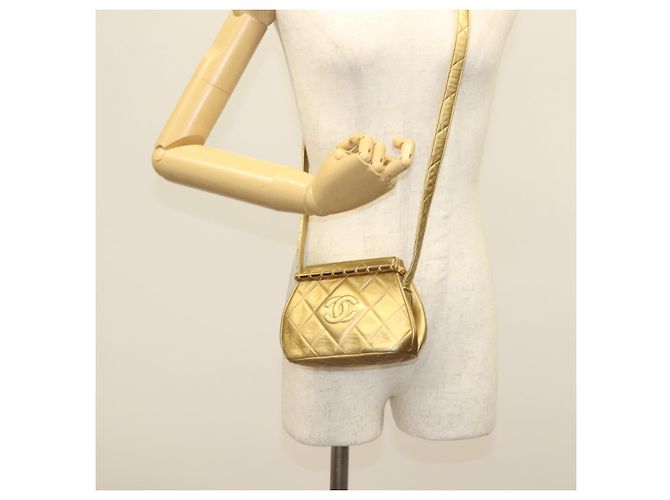 Borsa a Spalla CHANEL in Pelle di Agnello Oro CC Auth 140900 D'oro - vista 23