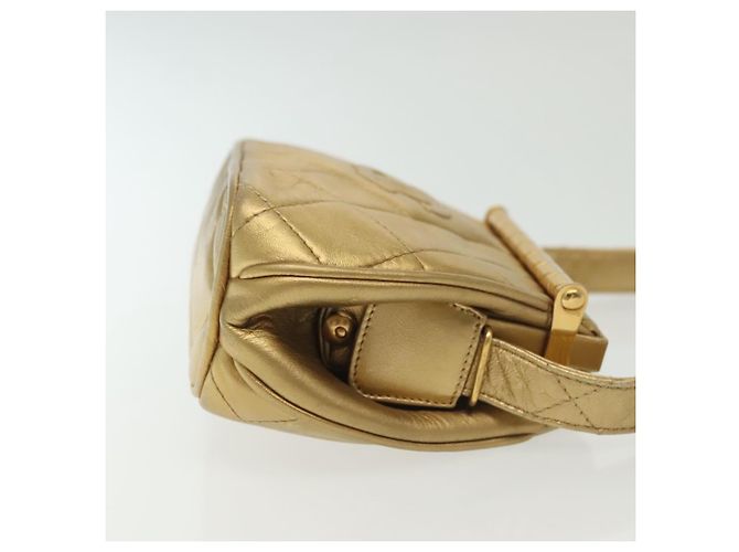 Borsa a Spalla CHANEL in Pelle di Agnello Oro CC Auth 140900 D'oro - vista 3