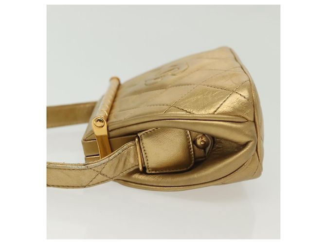 Borsa a Spalla CHANEL in Pelle di Agnello Oro CC Auth 140900 D'oro - vista 4
