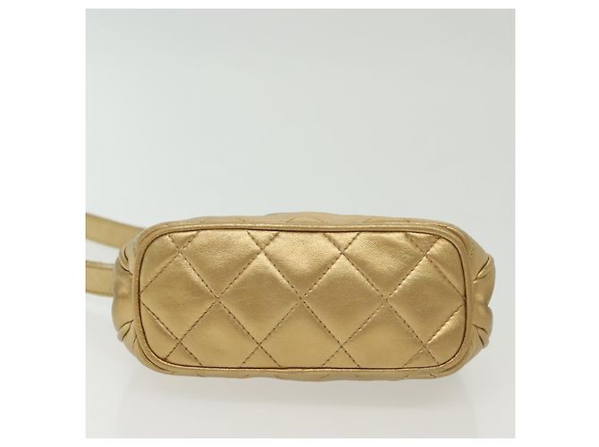 Borsa a Spalla CHANEL in Pelle di Agnello Oro CC Auth 140900 D'oro - vista 5