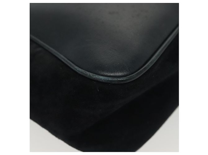 Borsa a Spalla GUCCI Camoscio Blu Navy Oro Auth ep10549 D'oro - vista 17