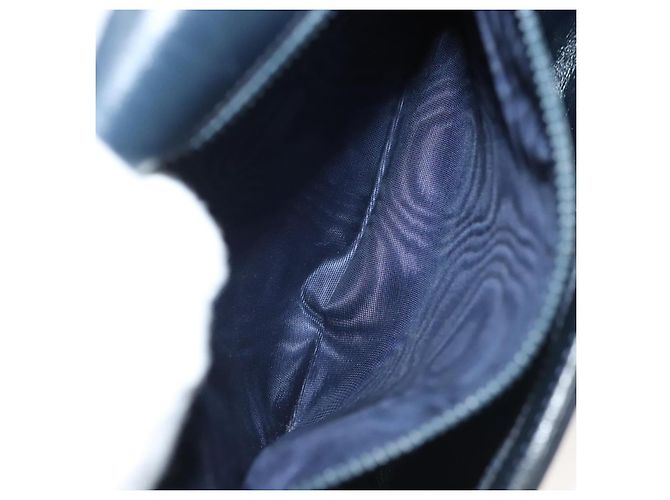 Borsa a Spalla GUCCI Camoscio Blu Navy Oro Auth ep10549 D'oro - vista 22