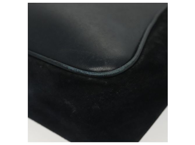 Borsa a Spalla GUCCI Camoscio Blu Navy Oro Auth ep10549 D'oro - vista 8