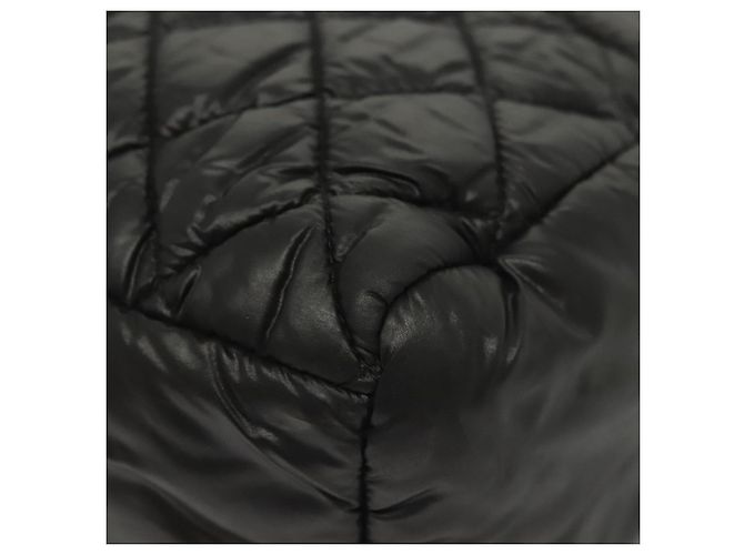 CHANEL Borsa a Mano Cococoon Nylon Nero Argento CC Auth BA5555 - vista 16