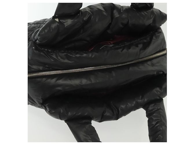 CHANEL Borsa a Mano Cococoon Nylon Nero Argento CC Auth BA5555 - vista 6