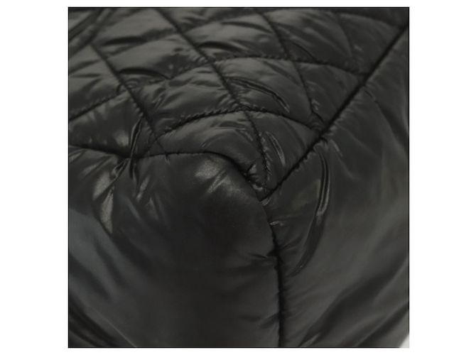 CHANEL Borsa a Mano Cococoon Nylon Nero Argento CC Auth BA5555 - vista 9