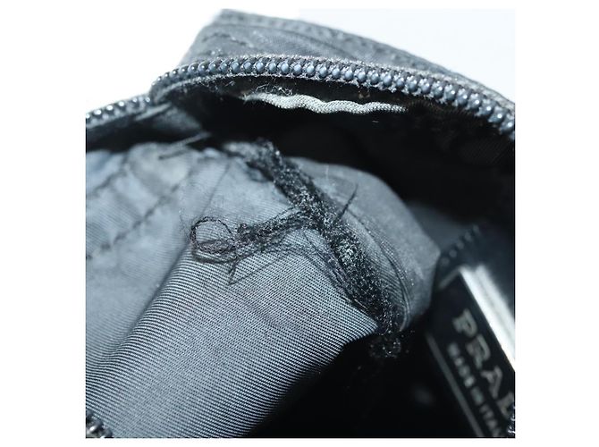 Borsa a Spalla PRADA in Nylon Nero Argento Autentica hk2903 - vista 10