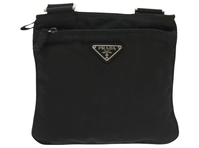Borsa a Spalla PRADA in Nylon Nero Argento Autentica hk2903 - vista 13