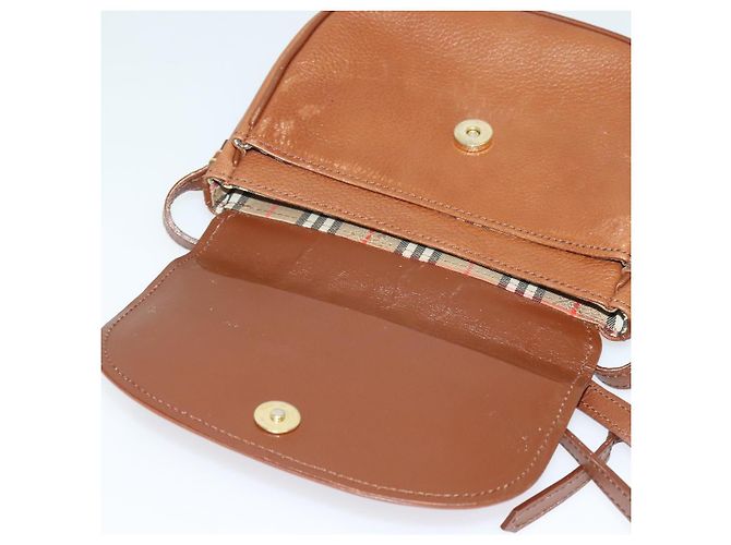 Autre Marque Borsa a Spalla Burberrys in Pelle Marrone Oro Auth ep10468 D'oro - vista 10