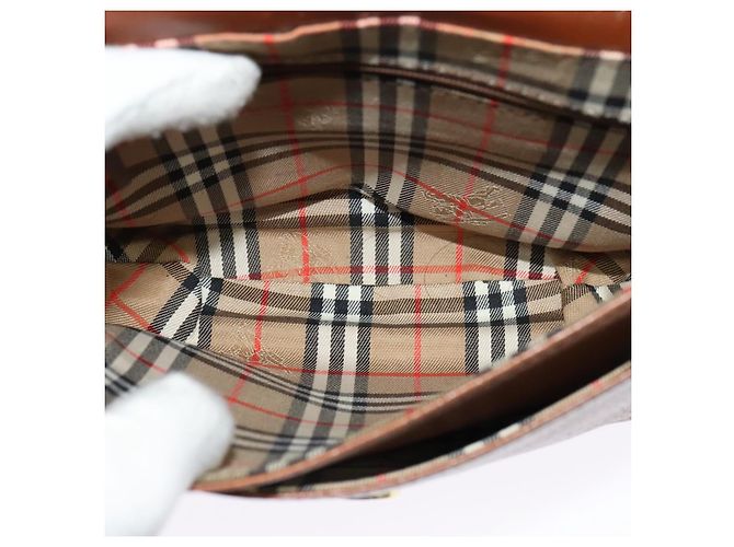 Autre Marque Borsa a Spalla Burberrys in Pelle Marrone Oro Auth ep10468 D'oro - vista 11