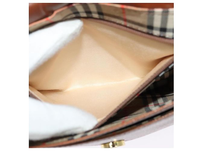 Autre Marque Borsa a Spalla Burberrys in Pelle Marrone Oro Auth ep10468 D'oro - vista 12