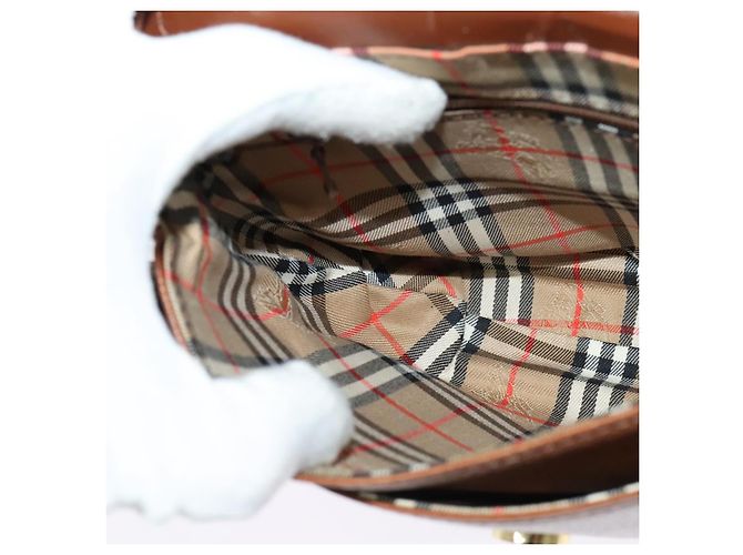 Autre Marque Borsa a Spalla Burberrys in Pelle Marrone Oro Auth ep10468 D'oro - vista 19