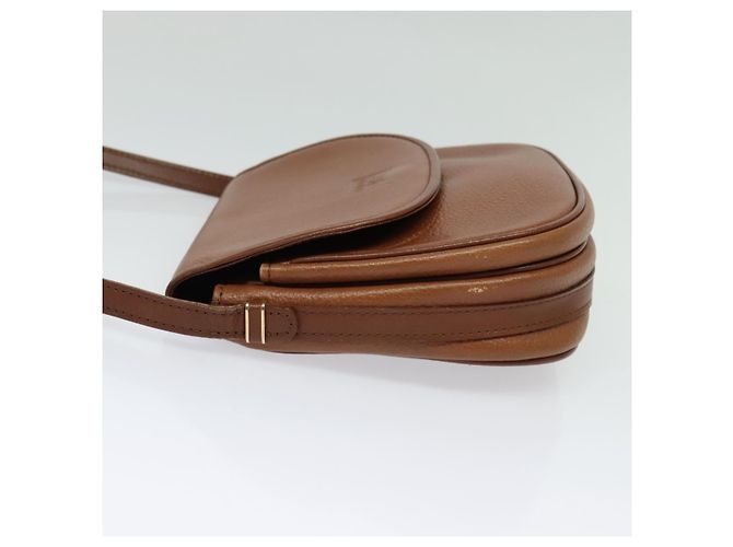 Autre Marque Borsa a Spalla Burberrys in Pelle Marrone Oro Auth ep10468 D'oro - vista 3