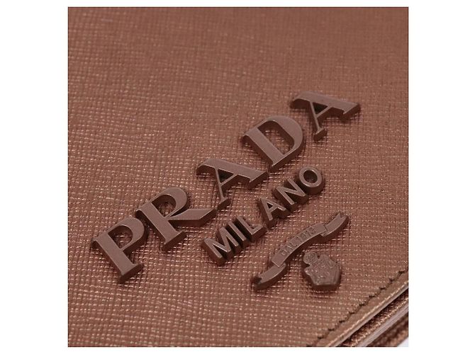 PRADA Bolsa de Ombro com Corrente em Couro Rosa Dourado Auth 127990 - vista 18