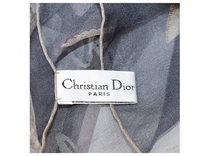 Transparente Seidentuch mit mehrfarbigem Blumenmuster von Christian Dior Mehrfarben - Ansicht 7