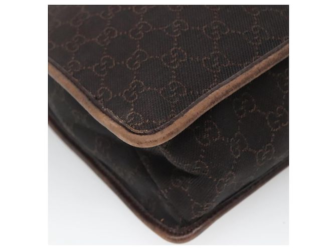 Borsa a Spalla GG Canvas GUCCI Marrone Scuro 90656 Auth ep10594 - vista 15