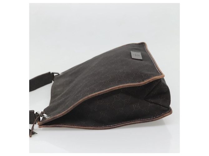 Borsa a Spalla GG Canvas GUCCI Marrone Scuro 90656 Auth ep10594 - vista 3