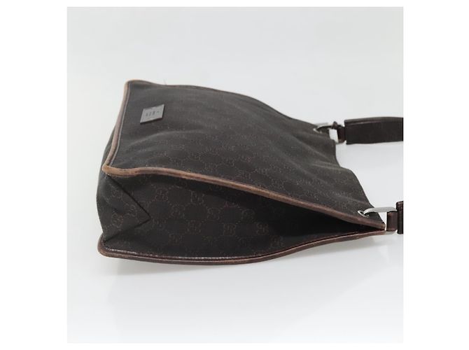 Borsa a Spalla GG Canvas GUCCI Marrone Scuro 90656 Auth ep10594 - vista 4