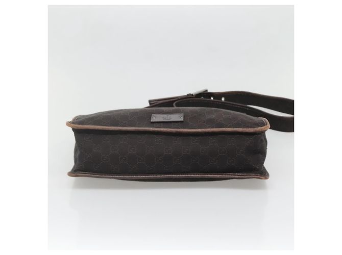 Borsa a Spalla GG Canvas GUCCI Marrone Scuro 90656 Auth ep10594 - vista 5