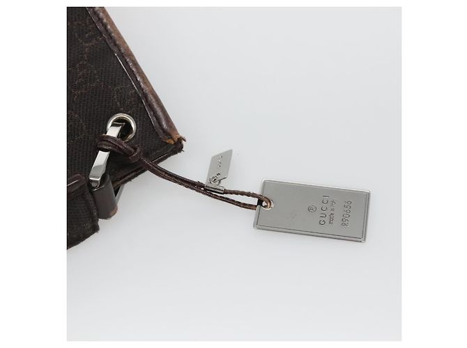 Borsa a Spalla GG Canvas GUCCI Marrone Scuro 90656 Auth ep10594 - vista 8