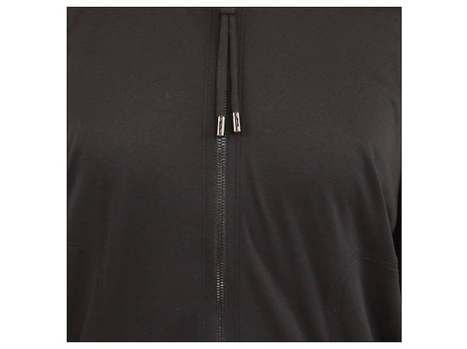 Hermès Moletom com Capuz de Algodão Preto com Zíper e Mangas Curtas da Hermes - vista 4