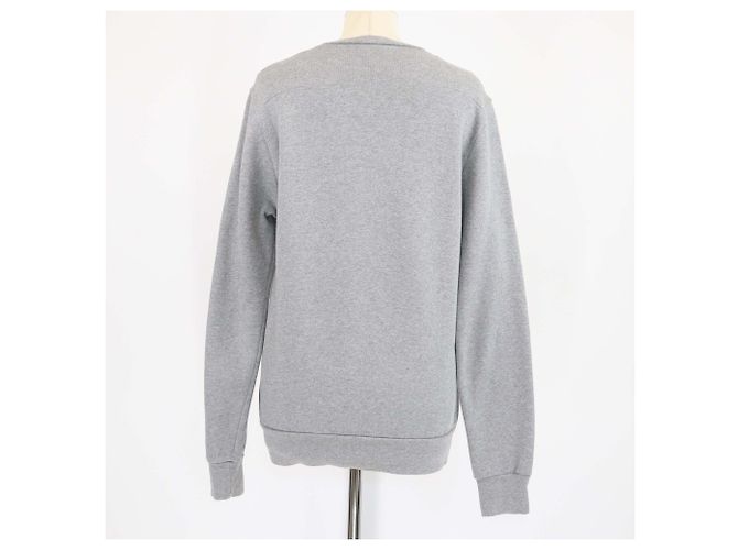 Christian Dior Baumwoll-Sweatshirt mit grauem Rosen-Patch von Dior Homme - Ansicht 3