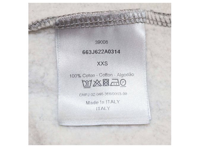 Christian Dior Baumwoll-Sweatshirt mit grauem Rosen-Patch von Dior Homme - Ansicht 6