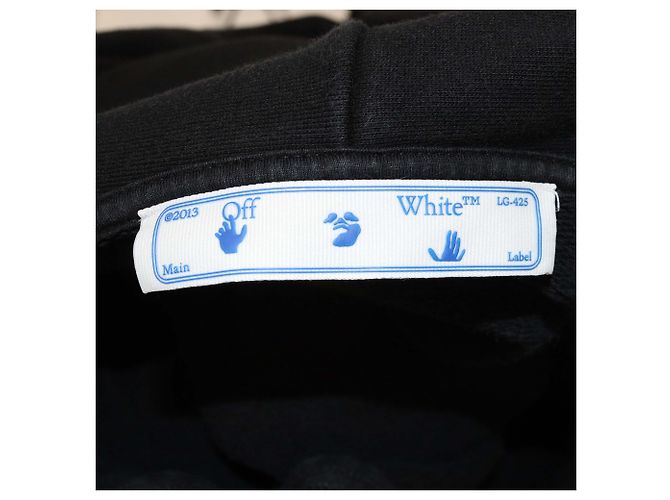 Off White Giacca con cappuccio zip Off-White Caravaggio Lute nera Nero - vista 5
