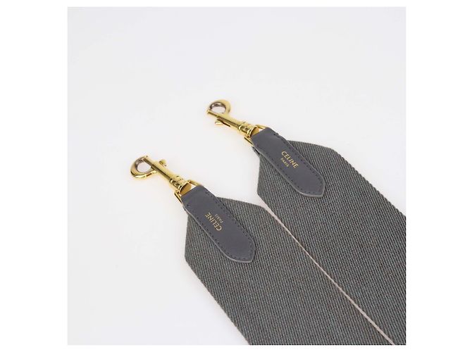 Céline Cinghia a spalla in jacquard grigio Celine - vista 4