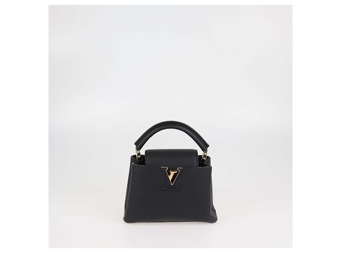 Mini Capucines Tasche aus schwarzem Leder von Louis Vuitton - Ansicht 2