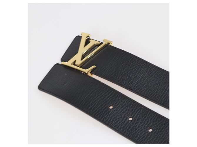 Reversibler 40MM Initiales Gürtel aus schwarzem/braunem Leder von Louis Vuitton - Ansicht 5