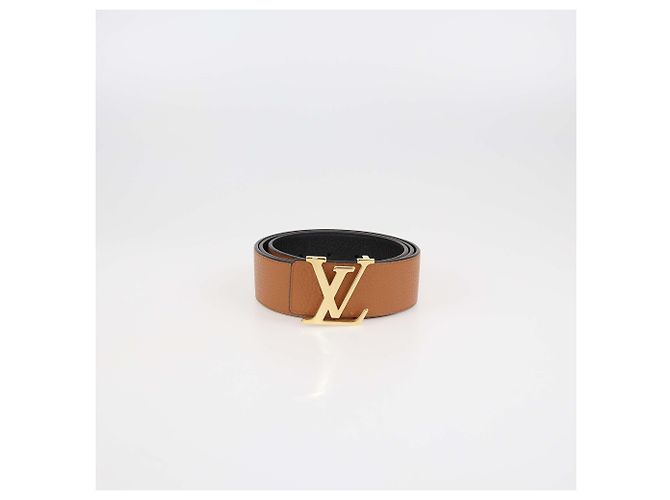 Reversibler 40MM Initiales Gürtel aus schwarzem/braunem Leder von Louis Vuitton - Ansicht 6
