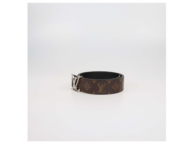 Louis Vuitton Black/Monogram Canvas & Leather Reversible 40MM Initiales Belt - view 2