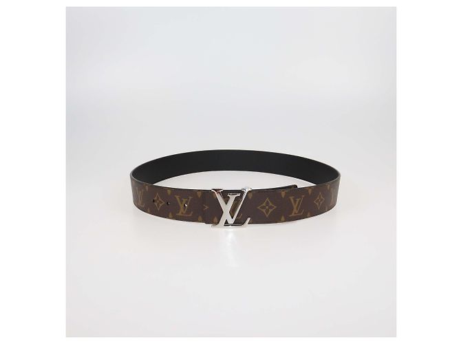 Louis Vuitton Black/Monogram Canvas & Leather Reversible 40MM Initiales Belt - view 4
