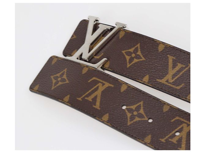 Louis Vuitton Black/Monogram Canvas & Leather Reversible 40MM Initiales Belt - view 5