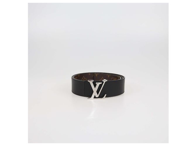 Louis Vuitton Black/Monogram Canvas & Leather Reversible 40MM Initiales Belt - view 6
