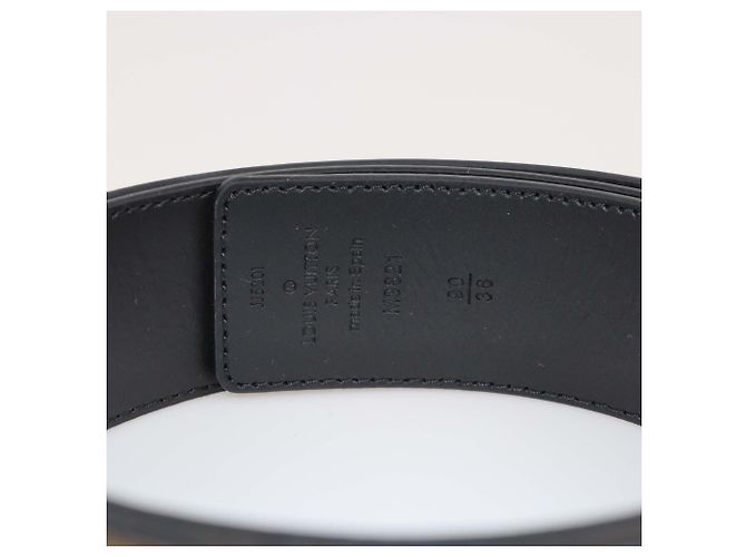 Louis Vuitton Black/Monogram Canvas & Leather Reversible 40MM Initiales Belt - view 7